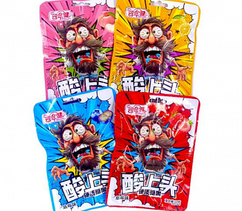 Кислая карамель "Sour Shangtou" ассорти вкусов 24гр 1шт/20уп